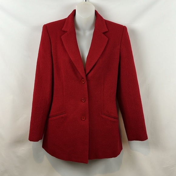Ralph Lauren Rugby Retired Line Single Breasted Lamb Wool‎ - Alpaca Red Jacket S - Picture 2 of 11